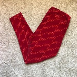 LLR TC Leggings, red Valentine’s leggings